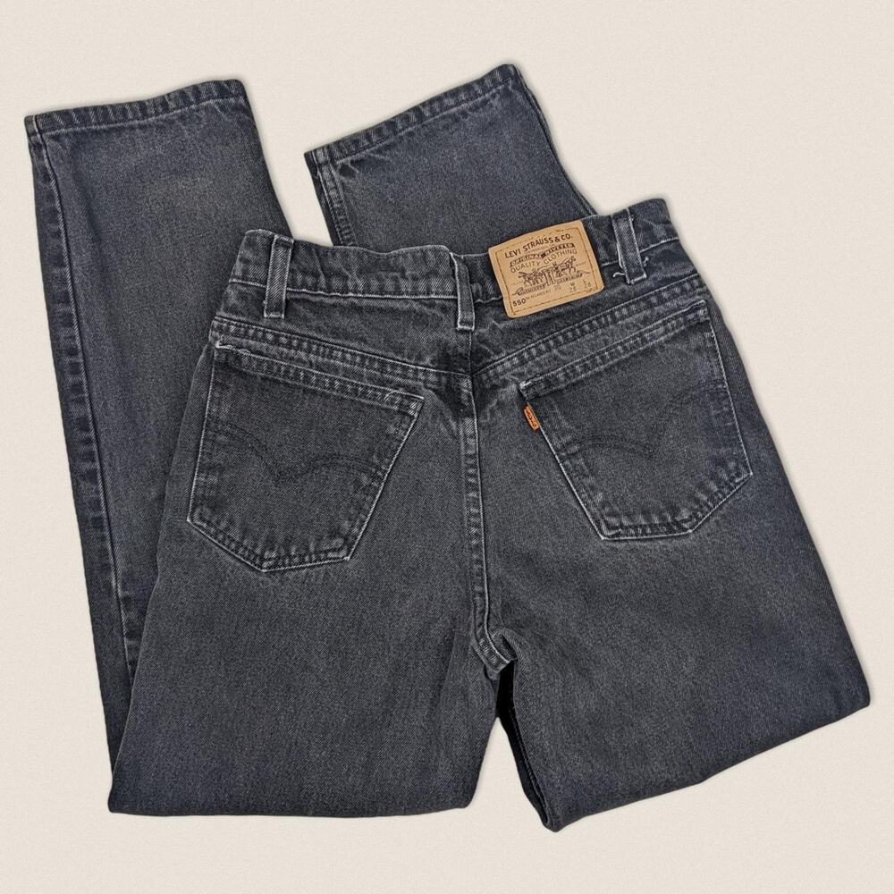 Vintage 550 Levi's 90s Black Jeans | Size 26 x 27 SHORT | Relaxed Student fit‎